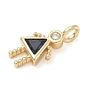 Brass Micro Pave Cubic Zirconia Pendants ZIRC-I356-17G-B03-2