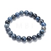 Natural Dumortierite Stretch Beaded Bracelets X-G-A185-01G-1