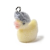 Flocking Opaque Resin Pendants RESI-G123-01T-1