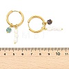 Natural Multicolor Tourmaline Hoop Dangle Earrings EJEW-JE07218-6