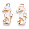 Sea Horse Alloy Enamel Pendants ENAM-Q033-38B-3