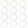 Unicraftale 12Pcs 2 Colors 304 Stainless Steel Box Chains/Venice Chains Bracelets Making MAK-UN0001-20-1