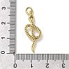 Brass Micro Pave Clear Cubic Zirconia Pendants ZIRC-I070-053G-3