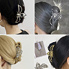 4Pcs 4 Style Halloween Alloy Claw Hair Clips for Women Girls AJEW-TA0001-90-7
