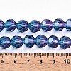 Baking Paint Transparent Glass Beads Strands DGLA-A035-T10mm-A07-5