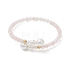 Natural Gemstone Beaded Cuff Bangles BJEW-JB13326-4