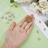 16Pcs 2 Colors Brass Micro Pave Clear Cubic Zirconia Charms ZIRC-DC0001-23-3