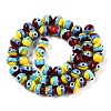 Handmade Evil Eye Lampwork Beads Strands LAMP-N024-30-2