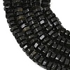 Natural Golden Sheen Obsidian Beads Strands G-G317-A31-3X6MM-5