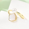 Adjustable Brass White Shell Cuff Rings SH-CBA3B38-01G-3