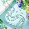 Electroplate Transparent Glass Beads Strands GLAA-TAC0028-009D-4