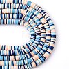 Handmade Polymer Clay Beads Strands CLAY-R089-8mm-T030-5