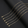 6Pcs Brass Coreana Chain Necklaces Set for Women NJEW-BBC0001-05-4