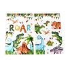50Pcs 2 Styles Dinosaur Printed Plastic Gift Storage Tote Bags PL-CBAAD12-05-1