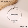 304 Stainless Steel Pave Cubic Zirconia Link Bracelets WGE95FE-02-1