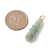 Natural Mixed Gemstone Pointed Pendants PALLOY-JF02674-01-3