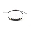 Bohemian Adjustable Handmade Dyed Natuarl Lava Rock Braided Bead Bracelets for Women RX0209-2-1