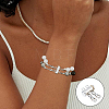 925 Sterling Silver Magnetic Slide Lock Clasps PALLOY-HS00049-5