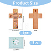 1Pc Wood Cross Wall Decoration AJEW-DC0003-93-2