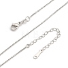 1.2mm Brass Box Chain Necklaces for Men Women NJEW-G160-19P-2