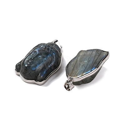 Natural Labradorite Carved Pendants G-B085-13P-1