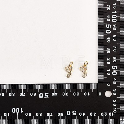 10Pcs Brass Micro Pave Clear Cubic Zirconia Pendants KK-SZ0001-90-1