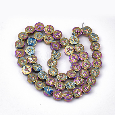 Electroplate Non-magnetic Synthetic Hematite Beads Strands G-S352-11-1