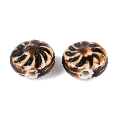 Windmill Spiral Pattern Vintage Handmade Porcelain Beads PORC-N013-19-09-1