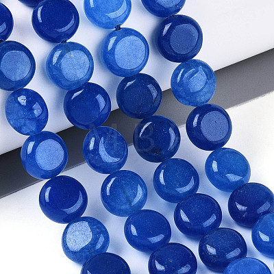Dyed Natural White Jade Beads Strands G-T143-16I-1