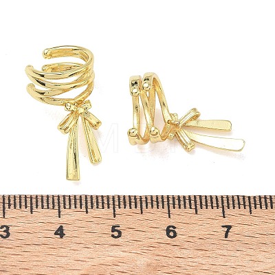 Brass Cuff Earrings for Women EJEW-A167-26G-1