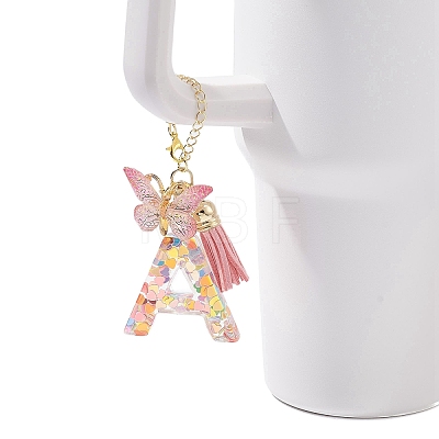 Resin Letter Cup Charms HJEW-JM02070-1