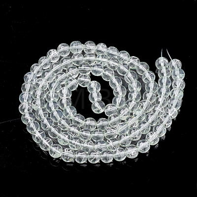 Drawbench Transparent Glass Beads Strands GLAD-Q012-8mm-04-1