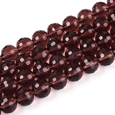 Transparent Glass Bead Strands GLAA-R095-8mm-36-1