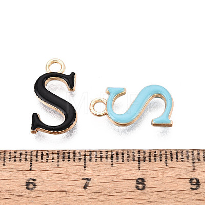 Rack Plating Alloy Enamel Pendants ENAM-T024-53S-G-1
