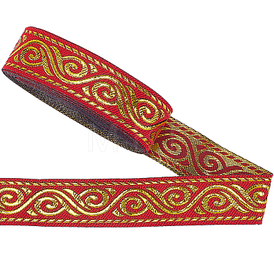 Ethnic Style Embroidery Polyester Ribbons OCOR-WH0070-86A-1