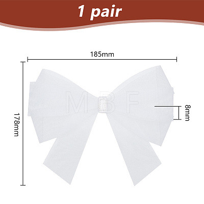 Bowknot Organza Shoe Decorations FIND-WH0423-94A-1