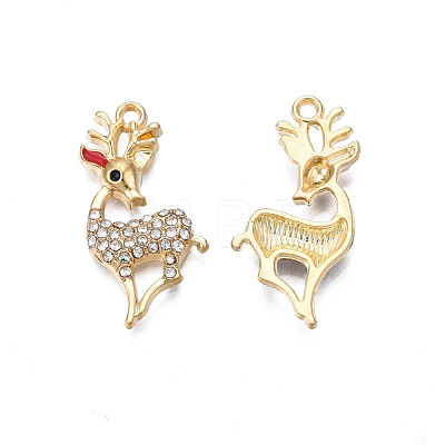 Rack Plating Alloy Enamel Pendants ENAM-N055-118-1