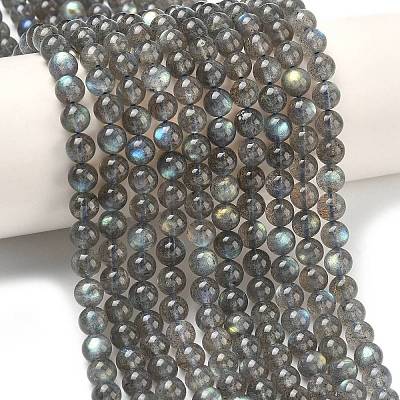 Natural Labradorite Beads Strands G-L654-O02-6mm-1