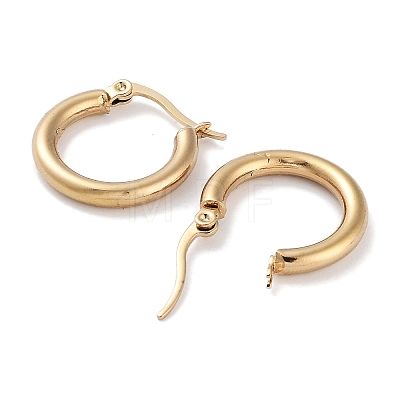 Ring 304 Stainless Steel Hoop Earrings for Women Men EJEW-B049-01A-G-1