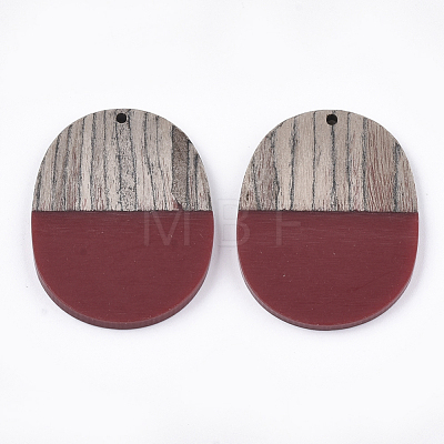Resin & Wenge Wood Pendants X-RESI-T023-01J-1