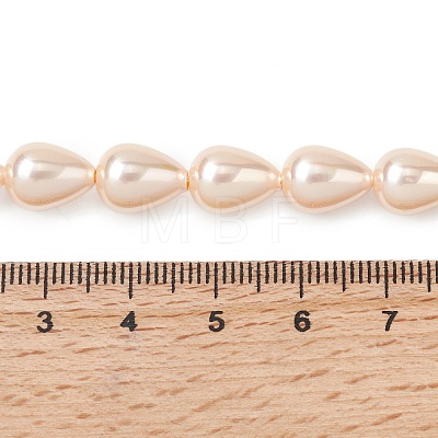 Electroplate Opaque Glass Imitation Pearl Beads Strands EGLA-H113-09B-02-1
