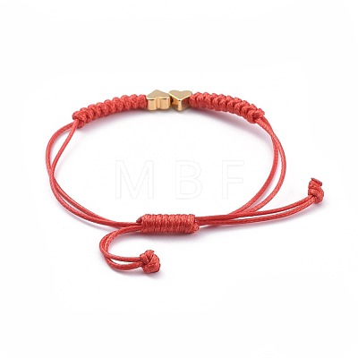 Unisex Adjustable Korean Waxed Polyester Cord Braided Bead Bracelets BJEW-JB04671-02-1
