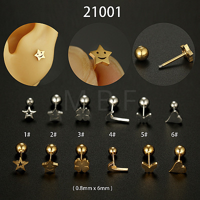 Star 316L Surgical Stainless Steel Cartilage Earrings FS-WG6A06F-02-1