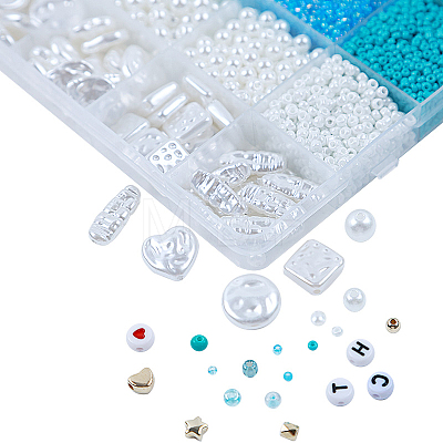 DIY 24 Style Acrylic & ABS Beads Jewelry Making Finding Kit DIY-NB0012-02D-1