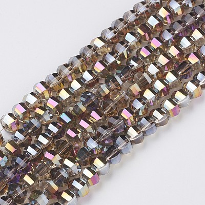 Electroplate Glass Beads Strands EGLA-L012-A-HP01-1