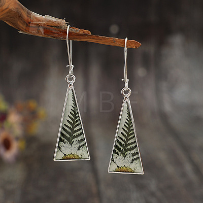 Print Alloy & Epoxy Leverback Earrings FS-WG26850-01-1