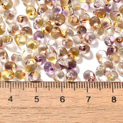 Transparent Baking Paint Glass Seed Beads SEED-P006-02B-14-1