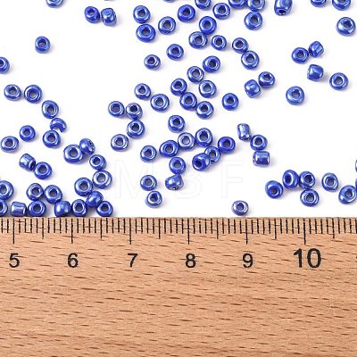 DIY Craft Beads 8/0 Opaque Colors Lustered Round Glass Seed Beads X-SEED-A012-3mm-128-1