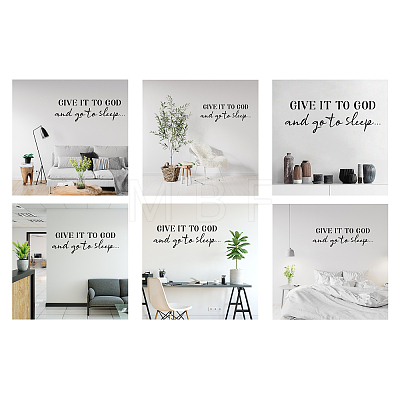 PVC Quotes Wall Sticker DIY-WH0200-084-1