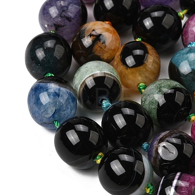 Natural Agate Beads Strands G-F820-B01-01-1